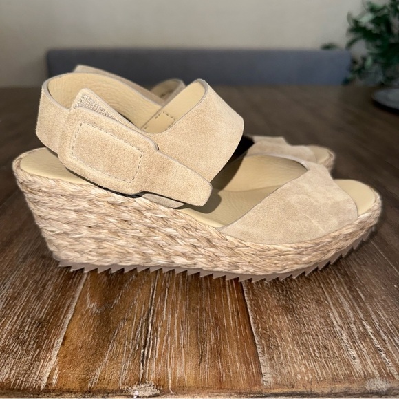 Pedro Garcia Tan Wedge Espadrilles Women’s 38 SIMPLE ‘SNEAKER’ SANDAL Tan Suede - Picture 5 of 8